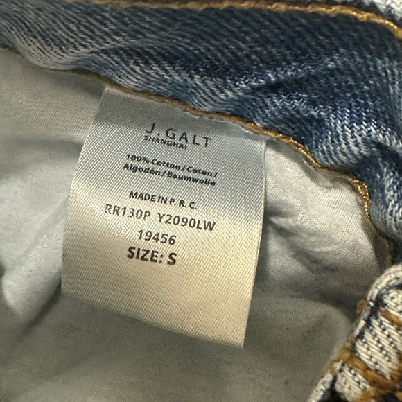 J.Galt Shanghai Light Blue Wash high waisted Straight legs jeans. Sz. S - Picture 5 of 5